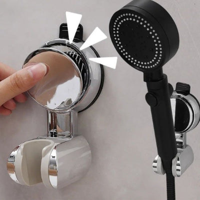 Support pommeau de douche a fixation murale sans perçage