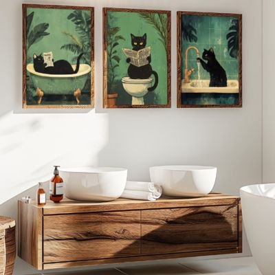 Tableau sur toile un ensemble de trois tableaux  