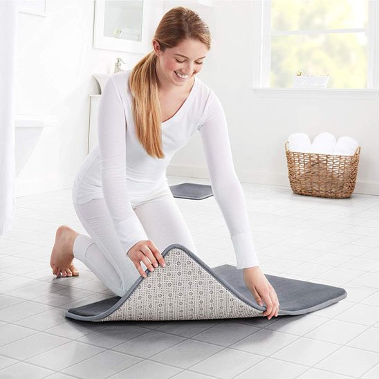 Tapis absorbant​ avec base texturé pour une meilleure adhérence