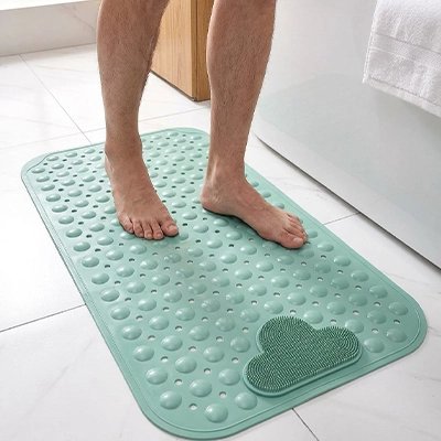 Tapis antidérapant de salle de bain avec picots massant