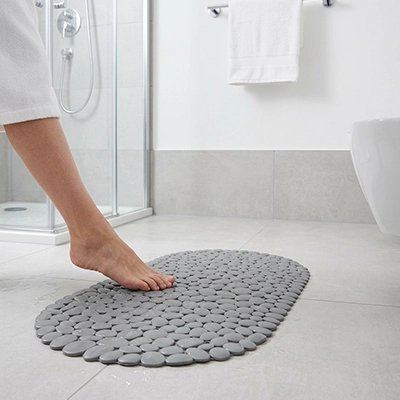 Tapis antidérapant de salle de bain en PVC avec ventouses
