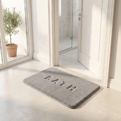 Tapis antidérapant salle de bain microfibre à haute capacité d'absorption 
