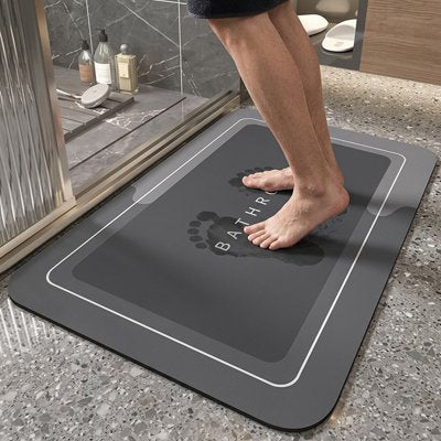 Tapis antidérapant salle de bain moderne avec inscription BATHROOM