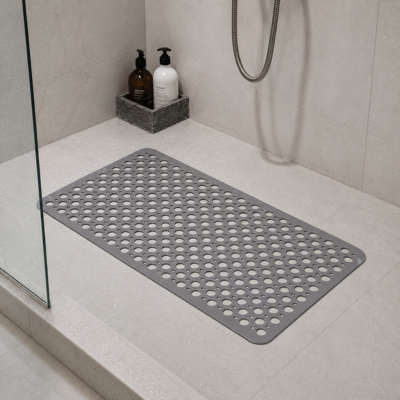 tapis-de-bain-antidérapant-gris-dans-une-douche