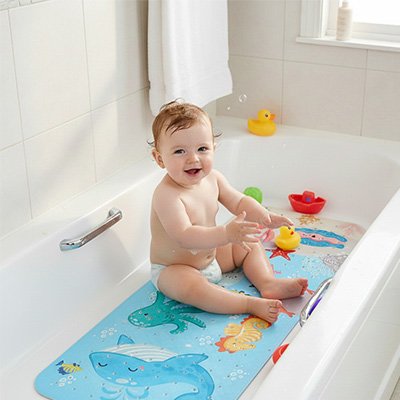 Tapis de bain bebe a séchage rapide et nettoyage simple