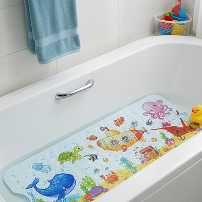 Tapis de bain bebe en matériau imperméable facile à nettoyer
