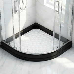 tapis de douche en triangle blanc