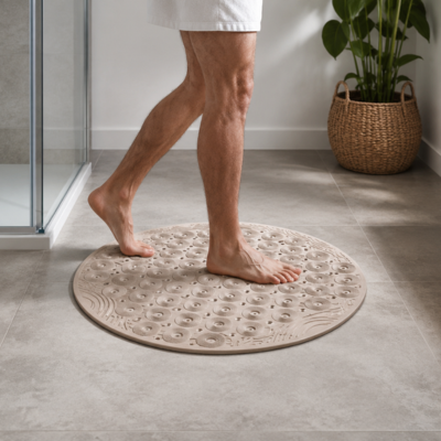 Tapis de salle de bain antidérapant confortable pour une douche 
