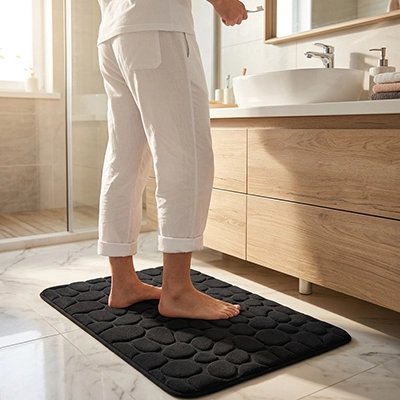 Tapis salle de bain épais en microfibre à séchage rapide