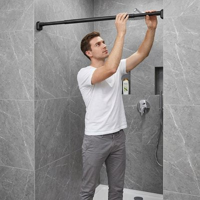 Tringle a rideau de douche compatible avec différent rideaux 